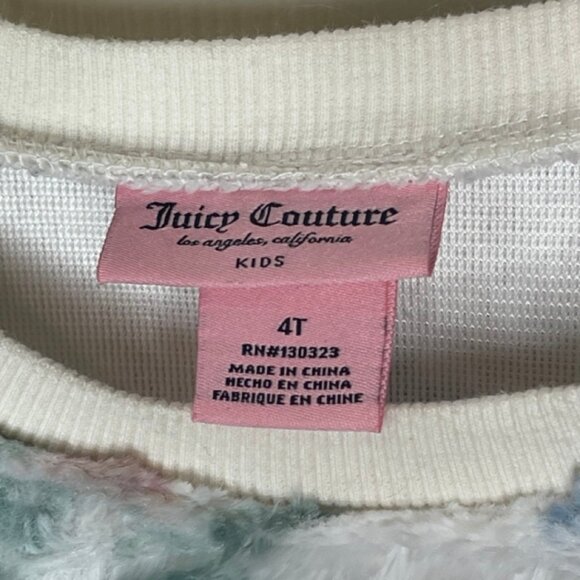 JUICY COUTURE KIDS | Floral Faux Fur Pull Over Sweater | Size 4T - Picture 7 of 11